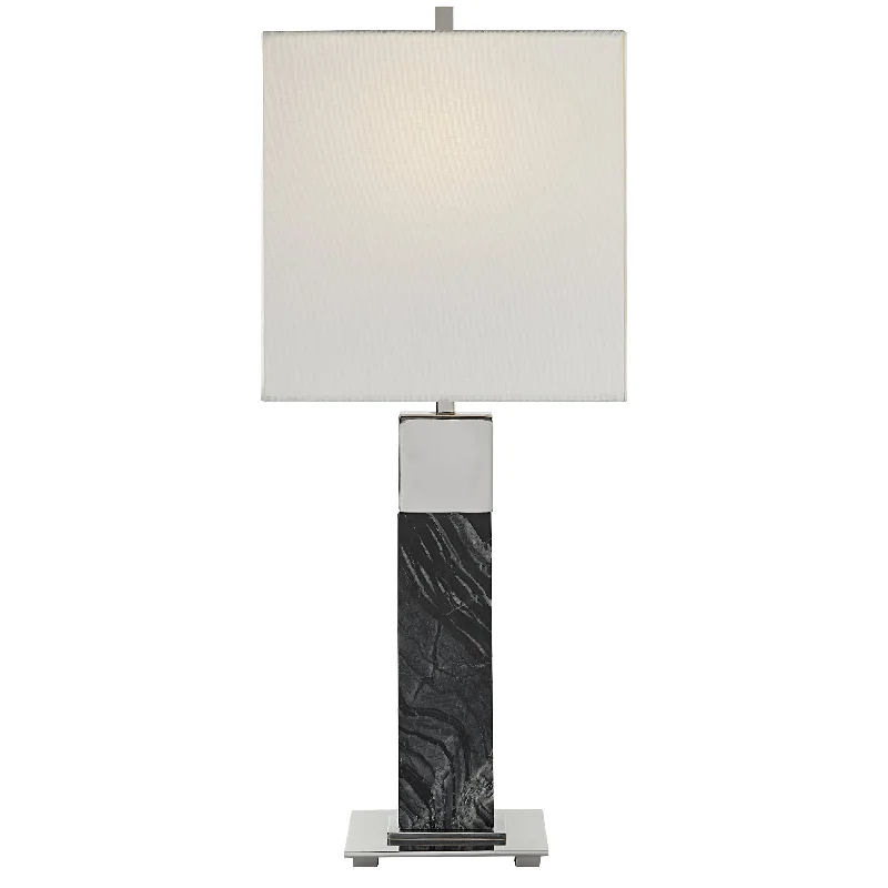 art deco table lamps with geometric shapes for a retro touchUttermost Pilaster Black Marble Table Lamp