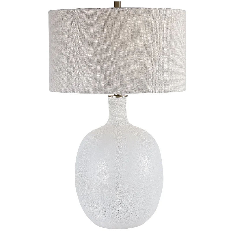 gothic style table lamps with dark finishes for a mysterious lookUttermost Whiteout Mottled Glass Table Lamp