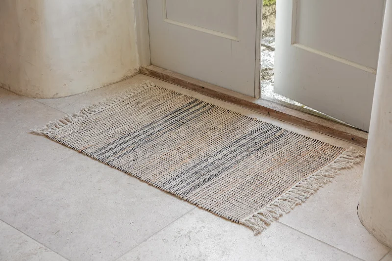 Moroccan Ceiling Lights with Colorful Stained Glass and Geometric CarvingsVarli Jute & Cotton Doormat - Natural