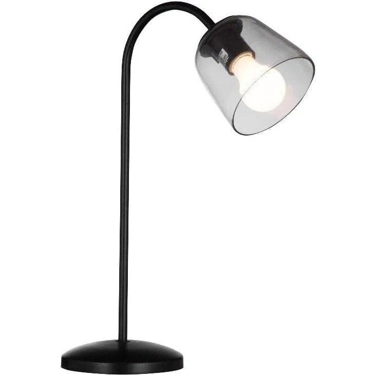 modern minimalist table lamps for contemporary living roomsVeen Iron and Aluminum Black Desk Lamp