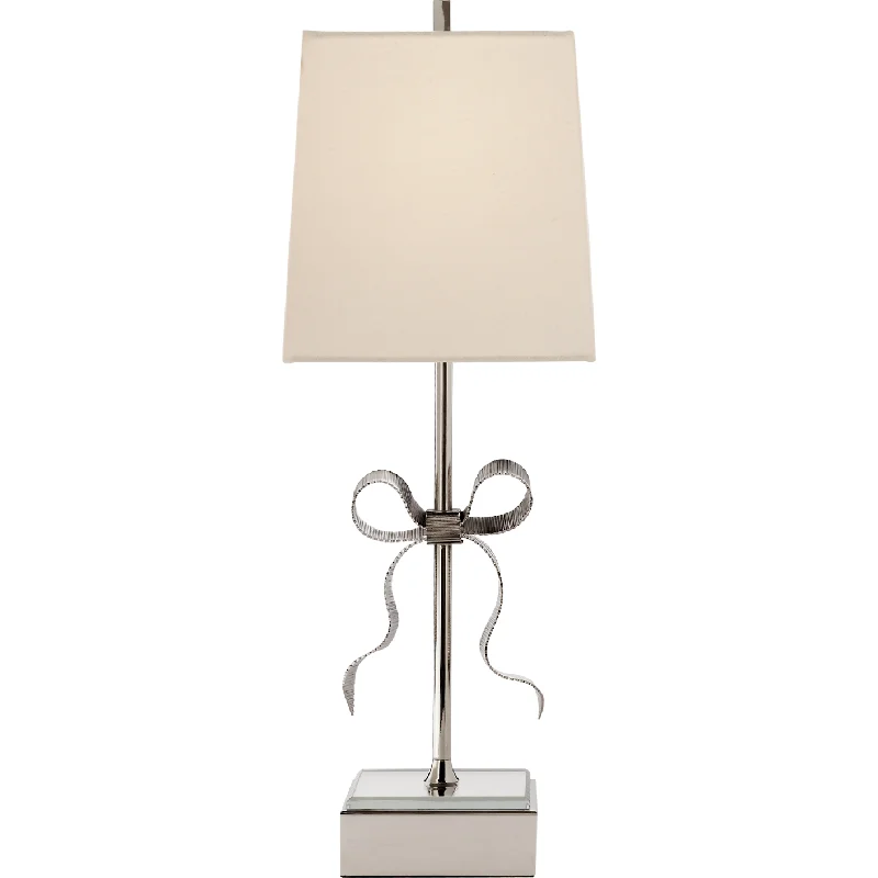 modern minimalist table lamps for contemporary living roomsEllery Gros-Grain Bow Table Lamp